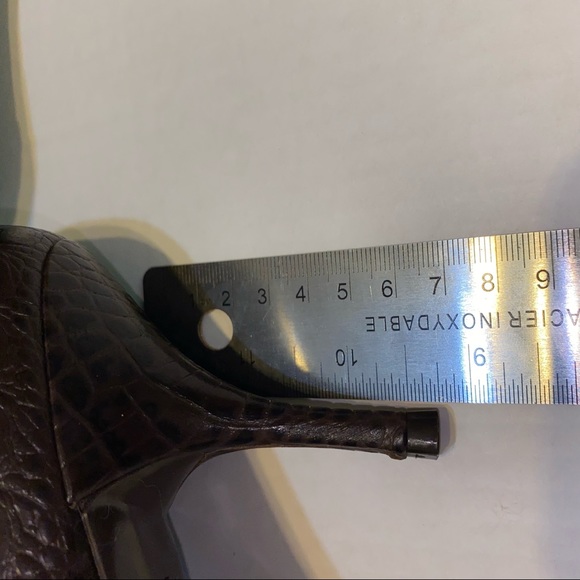 BCBGirls Brown Alligator Print Heels - Picture 6 of 7